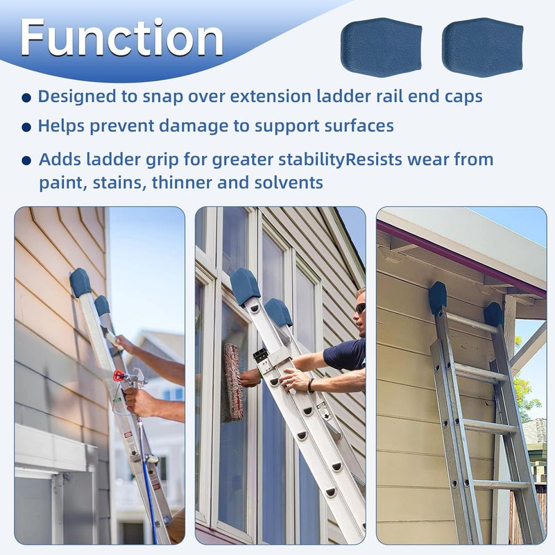 GRONGU AC19-2 Extension Ladder Covers Compatible with Werner All Single and Fiberglass & Aluminum Ladders Except 500,D500,D7136-2,D7140-2 & MT Series,Ladder Bumpers,Extension Ladder Parts,2 Packs - Image 5